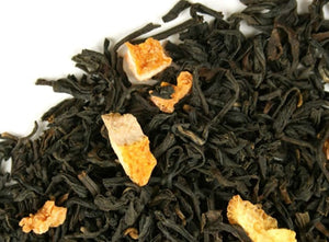 Organic Orange Fruit Black Tea Herbal Loose Leaf contains CAFFEINE served ICED or HOT