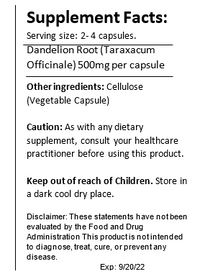 Thumbnail for Dandelion Root Capsules (Kidney Health) Black Vegan Shop