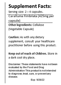 Thumbnail for Caralluma Fimbriata Capsules (Weight) Black Vegan Shop