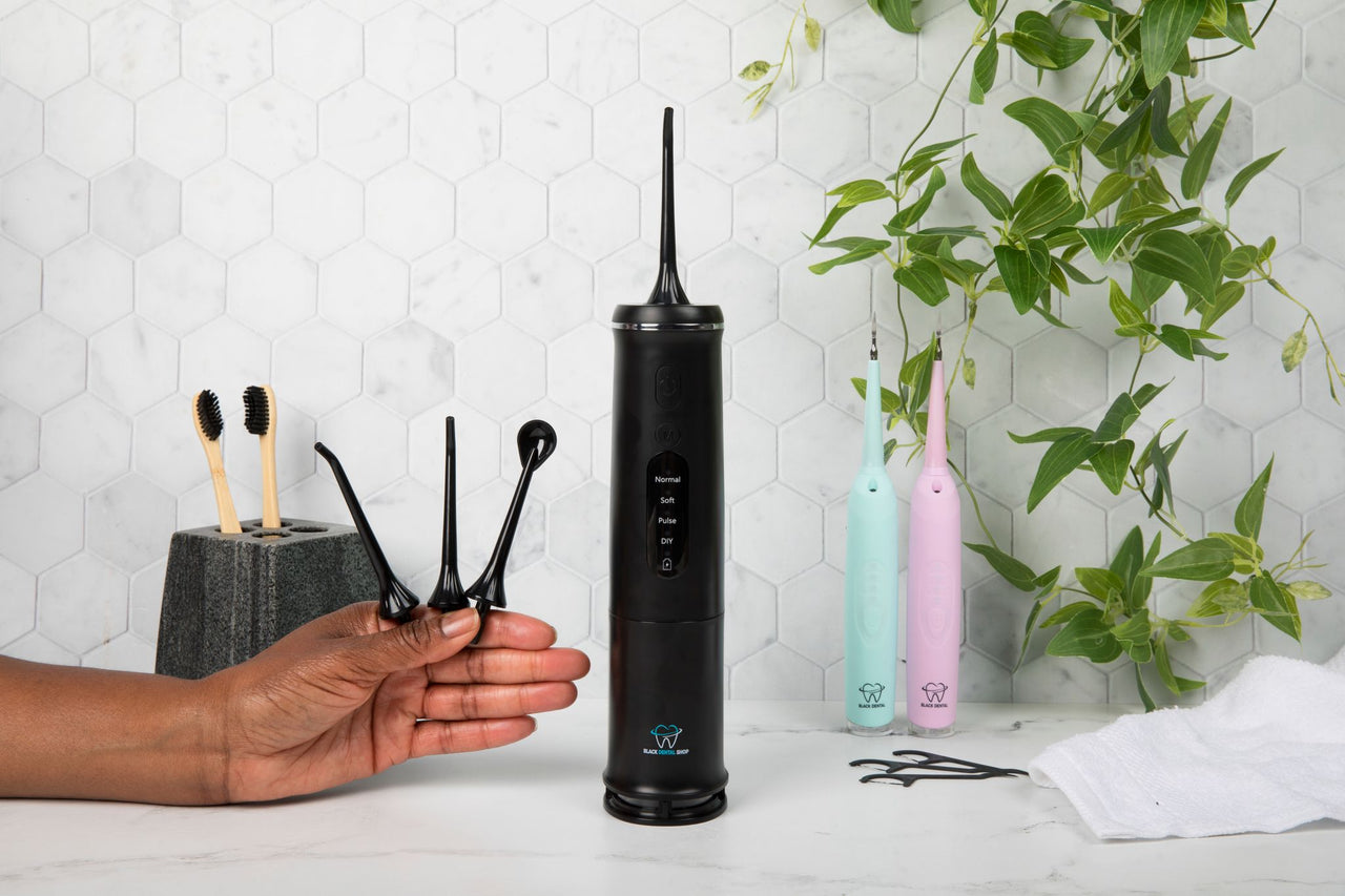 AquaJet Black Diamond Portable Water Flosser 💧💎